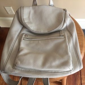 White Leather backpack